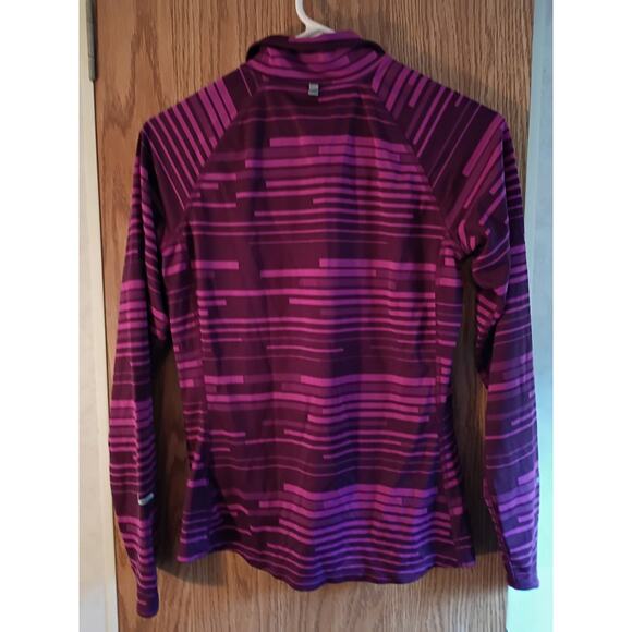 Nike Dri Fit Element Running Quarter Zip Medium Stripe Performance Layer Magenta - Picture 8 of 13